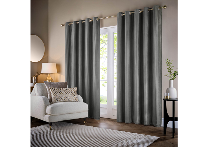 Corinthian Eyelet, Grey - Ready Made Curtains - Image 7